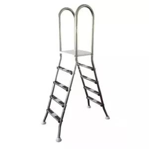 간이 수영장 펜션 야외 미끄럼방지 난간대 양면 스텐 사다리