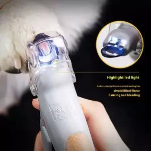 호환  전문 애완 동 손톱깎이 가위 LED 조명 포함 고양이 개용 손톱깎이 도구 발톱 절단 가위 애완 용품