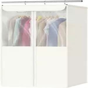 옷 걸이용 유니비 코튼 의류 가방 40인치 대형 투명 메쉬 창이 있는 옷장 보관용 정장 코트 재킷용 통기성