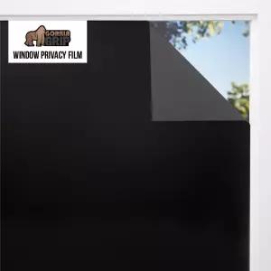 고릴라 가드 창문 프라이버시 필름 탈착식 양방향 햇빛 차단 재사용 가능한 잔여물 없는 스티커 유리 강한