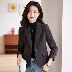 여친 캐주얼 봄가을 자켓 쇼트 정장 스몰 코트 슬림 원픽3
