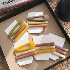 [하프클럽/]머리핀 여성용 반머리 똑딱핀 여성 집게머리핀 파스텔