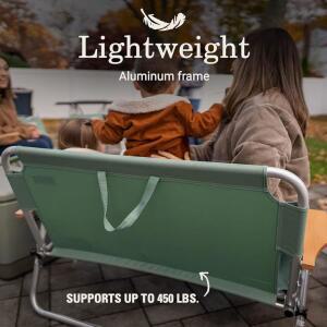 콜먼 리빙 최대 프리미엄 파티오 캠핑장 벤치 야드 지원 테일게이트 경량 450파운드 적합 접이식 벤치 용도로 컬렉션 야외 다양한 데크 2인용