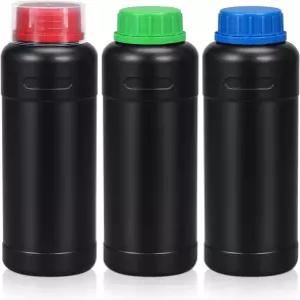 ASEVAT 16.9온스/500ml HDPE 암실 화학 저장 병 사진 플라스틱 용기 필름 현상 처리 장비 실험실용 빈 액체