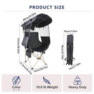 접이식 캠핑 의자 캠프용 휴대용 비치 야외 있는 회색 낚시 잔디 의자 우산 그늘막이 의자가 스포츠 일반 캐노피