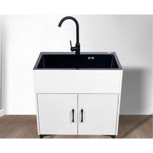 손빨래싱크대 업소용 씽크대 입식 다용도실 캐비넷 싱글 50x40cm 상판 빨래판