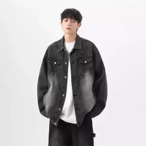 남성용 데님 가을 빈티지 커플 점퍼 청자켓 워싱 코트 항공 상의 원픽3