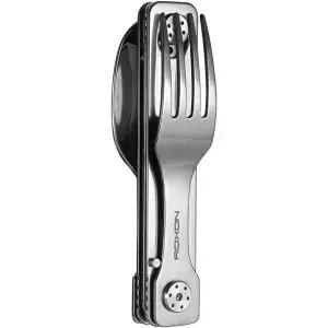 야외 캠핑 하이킹을 위한 ROCON C1 3 in 1 도구 분리형 식기 나이프 스푼 포크