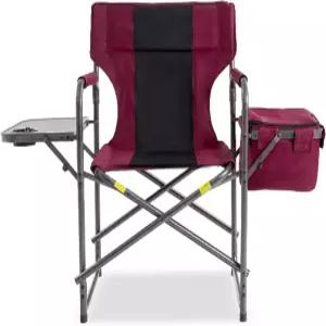 쿨러백과 접이식 사이드 트레이가 있는 포리스트레일 디렉터 캠핑 의자 - 400파운드 헤비 듀티 야외 잔디