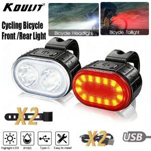 사이클링 자전거 전면/후면 조명/세트 방어 손전등 스틱 MTB 방수 미등 LED 램프 야간 라이딩 맥세이프호환