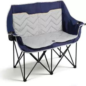더블 캠핑 의자 패딩 러브시트 소파 캐리백이 있는 오버사이즈 2인용 헤비 듀티 접이식 잔디 파티오