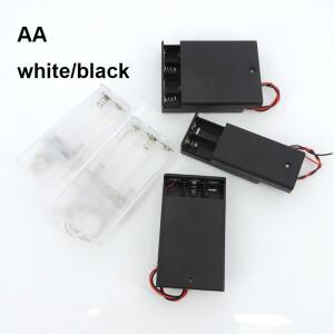 흰색 투명 2/3/4 슬롯 AA 배터리 홀더 상자 케이스 1x2x3x4x 스위치 DIY 수리
