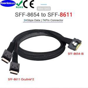 올인클루시브 안티 오블리크 인서션 슬림라인 SFF-8654 8i 74핀 PCI-E 듀얼 2X OCulink 8611 4i 서버 그래