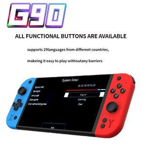 G90 7인치 64GB 4000mAh 고화질 아케이드 휴대용 게임 콘솔 (PSP/플스호환 호환  향수를 불러일으키는 레트