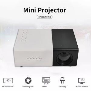 YG300 휴대용 미니 소형 영화 프로젝터 1080P USB 오디오 홈 미디어 플레이어 비머 야외 캠핑 드라이브인