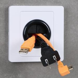 고무 패드가 있는 86 타입 케이블 소켓 패널  콘센트 구멍이 벽 블랭크 커버  정리함 보관  가정 개선