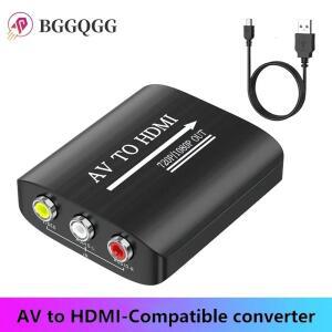 BGGQGG AV-HDMI 변환기  어댑터 지원 플스호환/플스호환/플스호환/xbox호환 360/Wii호환/N64/SNES/STB/VHS/