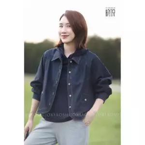 여친 청 가을 캐주얼 자켓 시크한 컷팅 터틀넥 코트 OP3