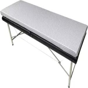 살롱용 엔델 래시 침대 탈착식 커버가 있는 마사지 테이블 패드 2인치 두께의 프리미엄 폼 캠핑 토퍼 및