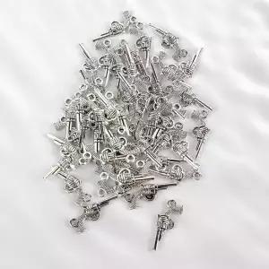 액세서리 실버 리볼버 부자재 펜던트 키링 목걸이 실버리볼버 총모양펜던트 총펜던트