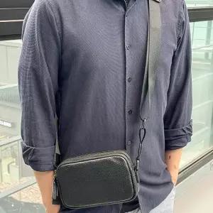 남성 가죽 미니 핸드 메신저 크로스백 가방 직장인가방 30대남자가방 남성토트백