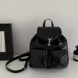 고급 심플 복조리 투포켓 백팩 여성 페미닌 미니 가방 미니가방 미니백 얇은에코백