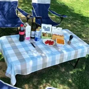 테이블보 방수 야외 캠핑 pvc 식탁매트 4인용 체크