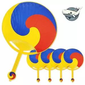 시원한 여름 손부채 5매 다채로운 종이부채 왕부채 손부채