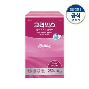 [크리넥스] 실크소프트 플러스 미용티슈 250매X6입