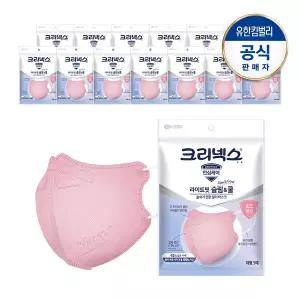 [크리넥스] 라이트핏 쿨마스크 대형 5개입X14개_핑크