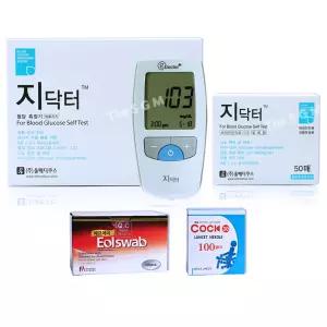 지닥터 혈당측정기 AGM-4000+측정지 50개+알콜솜 100매+채혈침 110개