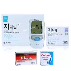 지닥터 혈당계 AGM-4000+시험지 1박스 100개+채혈침 110개+알콜솜 100매