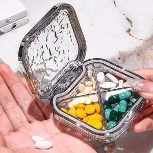 4칸 약병함 투명 알약케이스 휴대용 소분약통