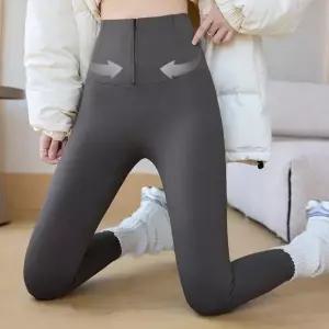 여성 탄탄한핏 힙업스트랩 내장 지퍼 후크 요가 슬릿지퍼 기모