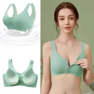 어니븐 앞단추 U넥 백리스 수유브라 산후 브래지어 심리스수유브라