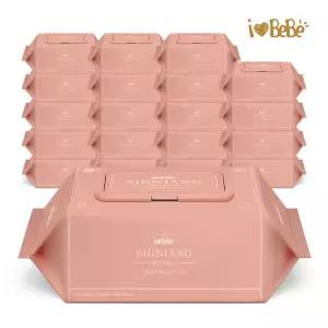 아이러브베베 시그니앙75 선셋 77매 20팩 캡형 75g 고평량 엠보 아기물티슈