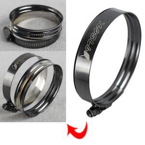 범용 조절식 호스 클램프 37mm ~ 102mm 검정색 T 볼트 스테인레스 스틸 고정 클립