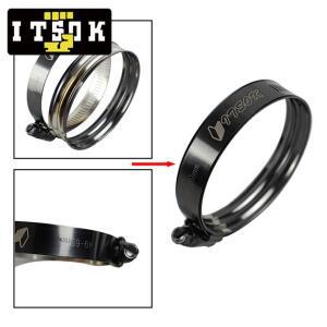 T-볼트 호스 클램프 조정 가능 37mm ~ 102mm 스테인레스 스틸 블랙 클립 고정