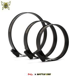 T-볼트 호스 클램프 조절 가능 32mm에서 110mm 스테인리스 스틸 블랙 클립 고정