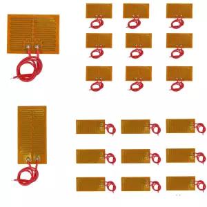 20Pcs 12V 7W 5V 1W 필름 히터 플레이트 접착 패드 코드 포함 PI 발열체