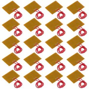 AOICRIE 20pcs 30mm x 필름 히터 플레이트 접착 패드 PI 발열체 5V 1W 스트립 폴리이미드