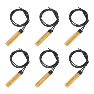 MECCANIXITY 6pcs 히터 필름 히팅 플레이트 2.6W 3.7V 폴리이미드 히트패드 접착 PI 소자 57mmx6mm 일정