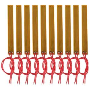 JUZITAO 10pcs 10mmx93mm 필름 히터 플레이트 접착 패드 PI 발열체 12V 12W 스트립 폴리이미드