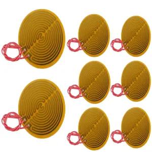 8PCS 필름 히터 플레이트 접착 패드 PI 발열체 12V 13W 스트립 폴리이미드 열 코드 70mmx70mm