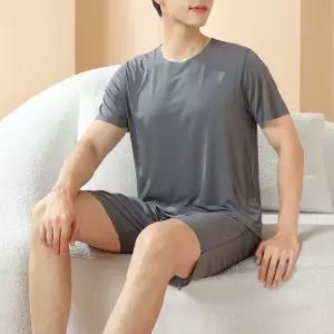 L ~ 2XL 남성 냉감 상하반팔 잠옷세트 홈웨어 시원하고 편한잠옷