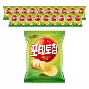 농심 포테토칩 오리지널 60g, 20개