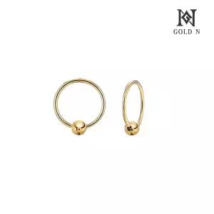 14K 슬림볼링 귀걸이 10mm YG