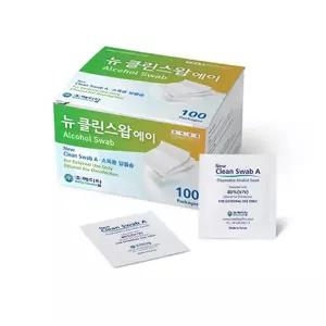 메디탑 뉴 클린스왑 에이 100매 1팩 (100매) 낱개포장 알콜솜 알콜스왑