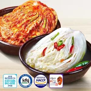 안동학가산 생김치 국내산 고랭지 배추 포기김치세트 포기 4kg+백김치 3kg)