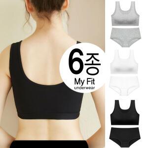 노와이어 스포츠브라탑 팬티 6종세트